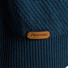 Sueter Masculino com Ziper Pesson Arno Azul Ciano