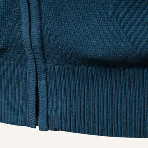 Sueter Masculino com Ziper Pesson Arno Azul Ciano