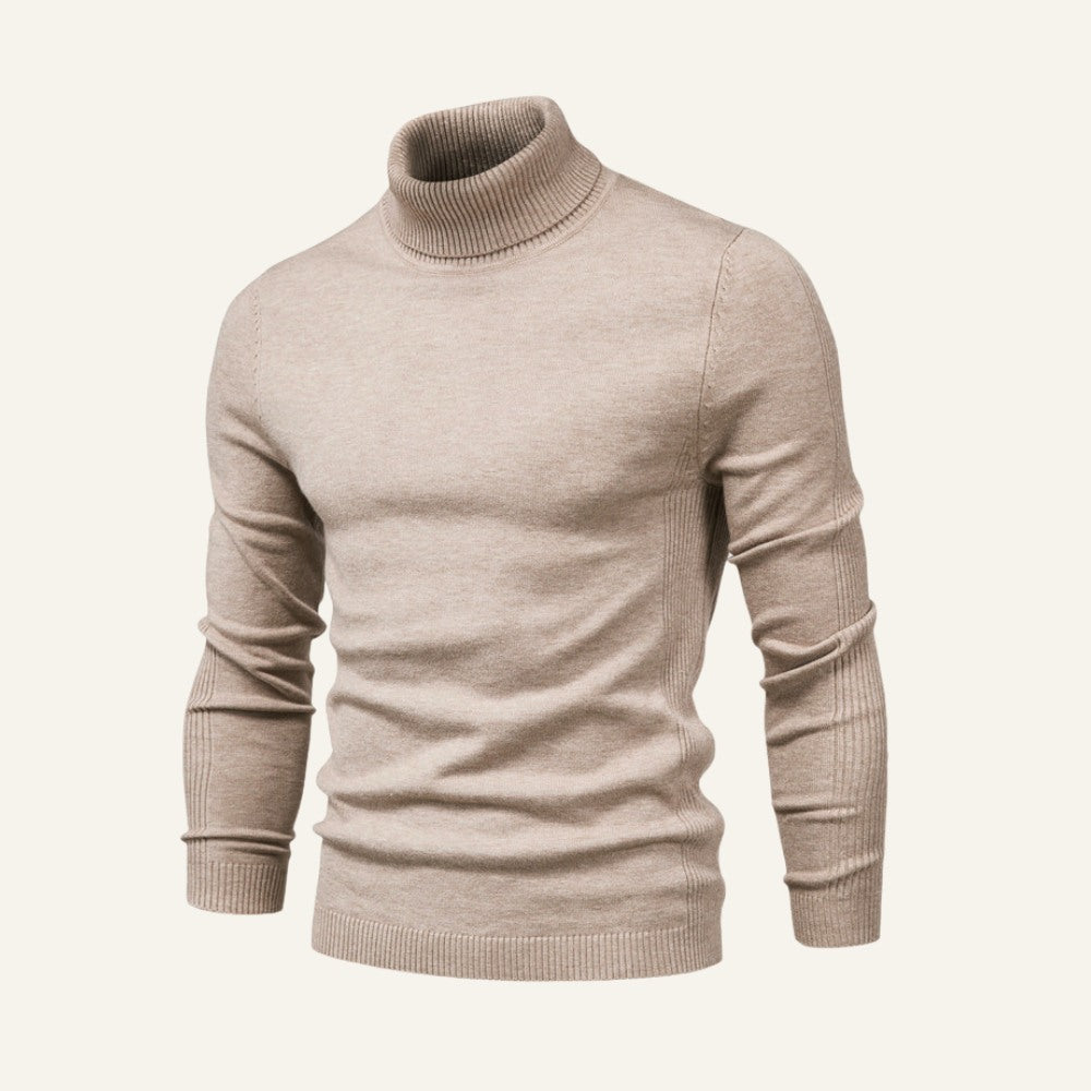 Sueter Pulover Masculino de Gola Alta Milani Bege