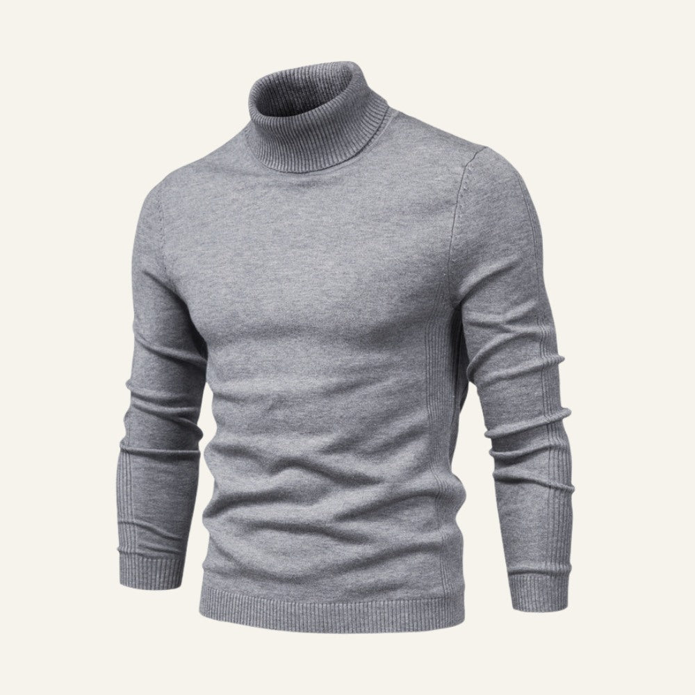 Sueter Pulover Masculino de Gola Alta Milani Cinza