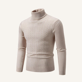 Sueter Pulover Masculino de Gola Alta Rizzo bege