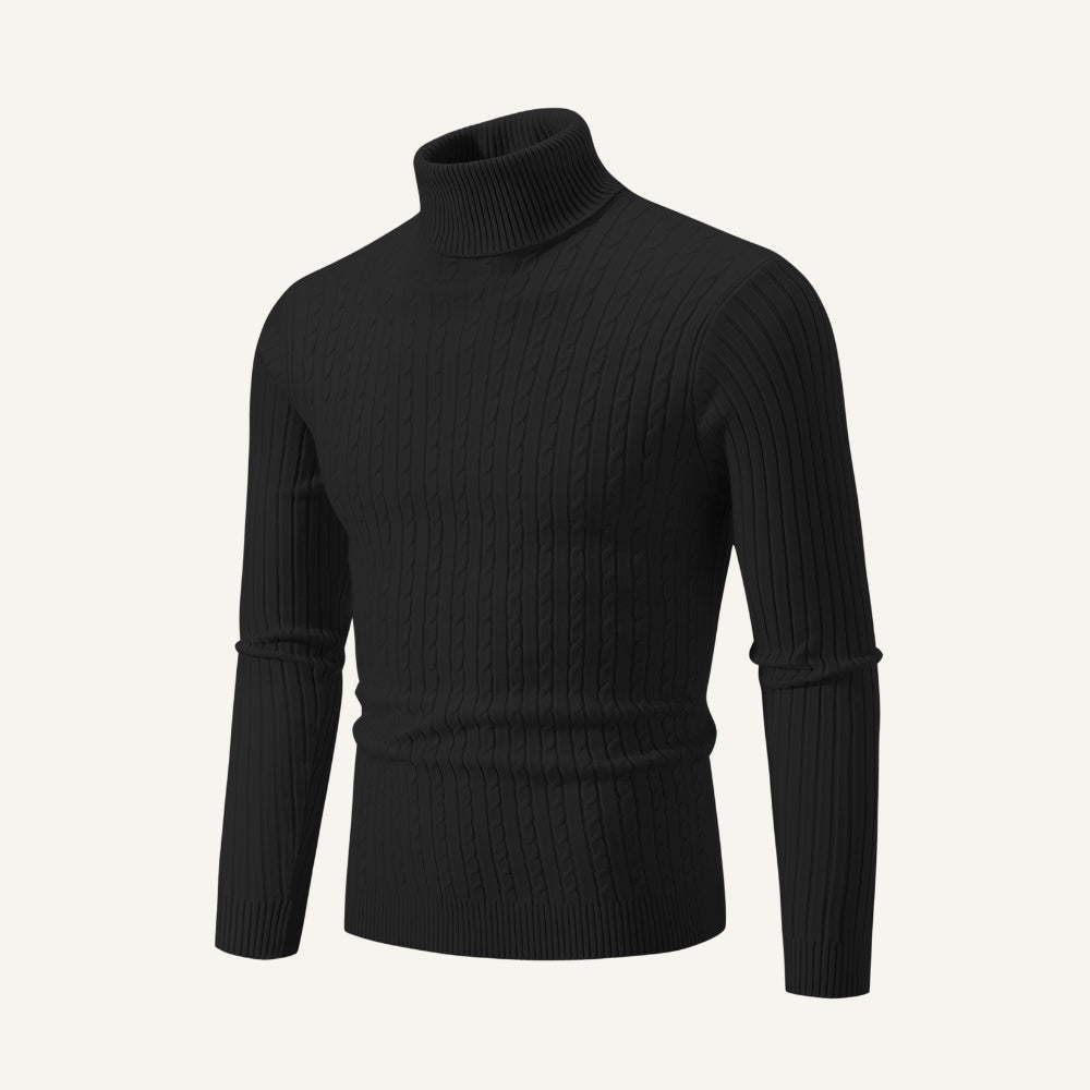 Sueter Pulover Masculino de Gola Alta Rizzo preto