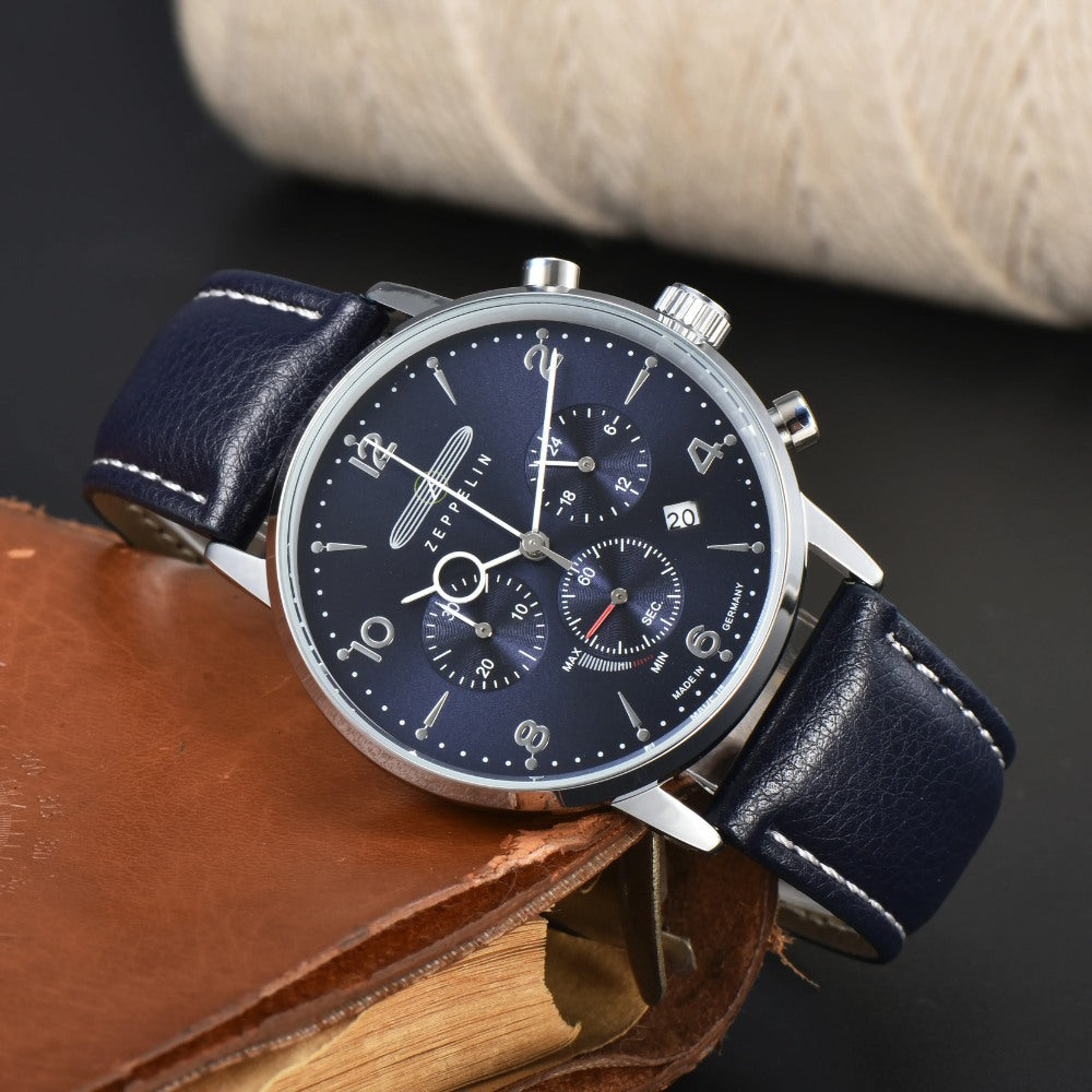 Zeppelin 100 Years Blue Chronograph Watch