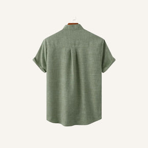 Camisa lisa de linho Beaumont com bolso frontal